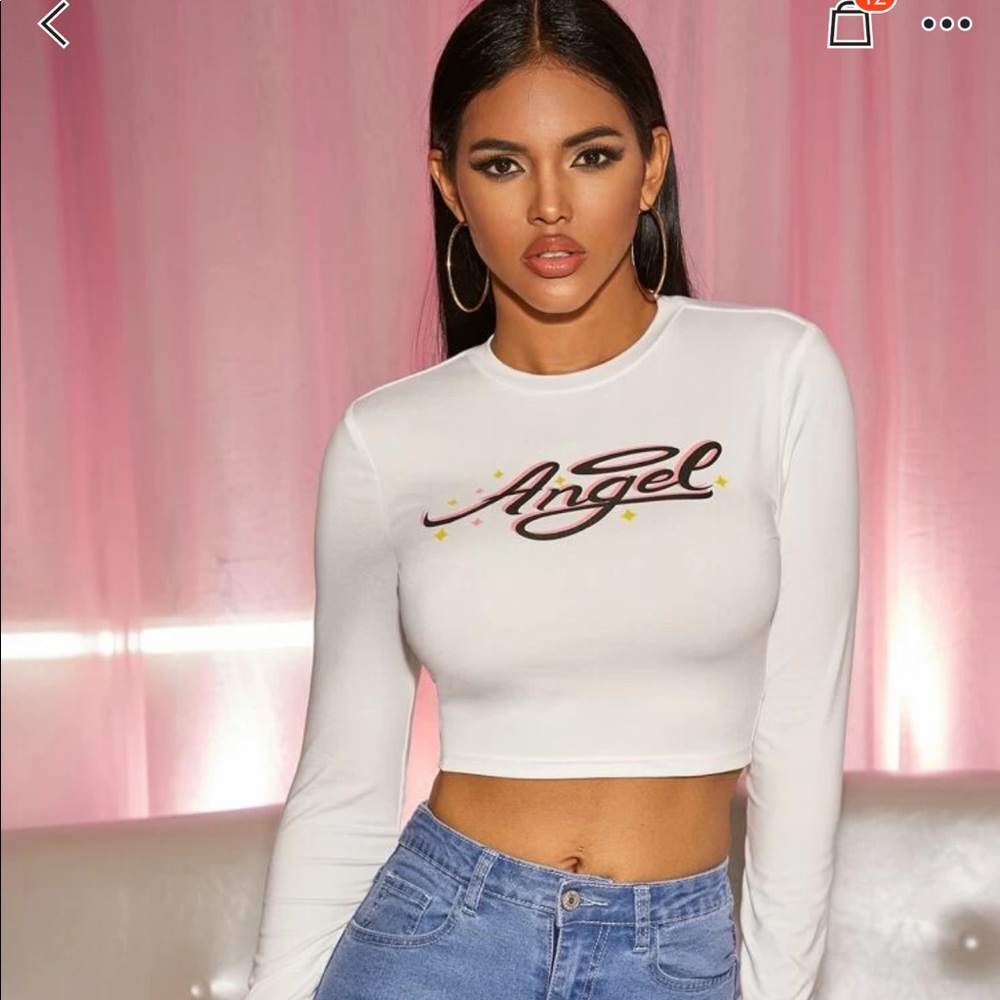 SHEIN ANGEL CROP TOP